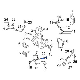Mazda OE - Turbocharger Coolant Line