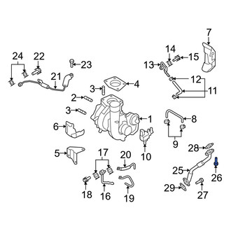 Mazda OE - Inner Turbocharger Coolant Line Bolt