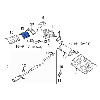 Mazda OE - Center Front Floor Pan Heat Shield