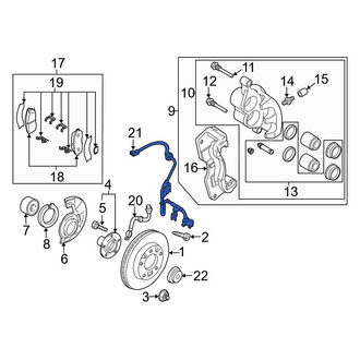 Mazda OE - Front Left ABS Wheel Speed Sensor