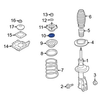 Mazda OE - Front Suspension Shock Absorber & Strut Mount Bushing