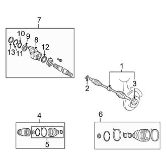 Mazda OE - Front Suspension - Drive Axles (FWD 2.3L)