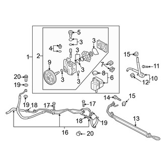 Mazda OE - Steering Gear & Linkage - Pump & Hoses (2.5L)