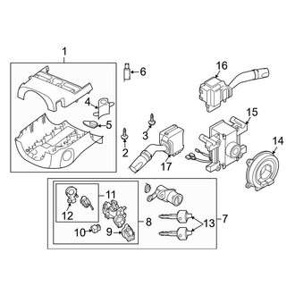 Mazda OE - Steering Column - Shroud, Switches & Levers (W/O Smart Keyless)