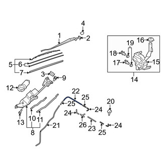 Mazda OE - Front Windshield Washer Hose