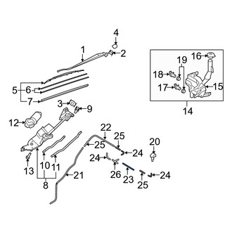 Mazda OE - Front Windshield Washer Hose