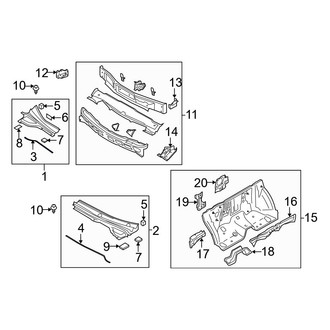 Mazda OE - Right Cowl Cover Seal