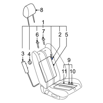 Mazda OE - Front Right Seat Back Cushion Cover
