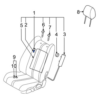 Mazda OE - Front Left Seat Back Cushion Cover