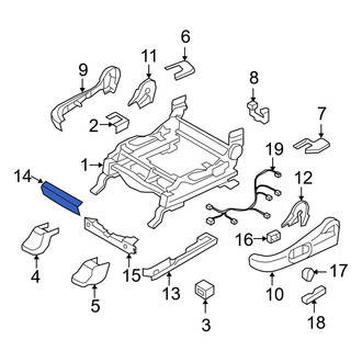 Mazda OE - Left Center Seat Track Cover