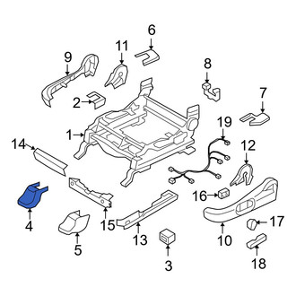 Mazda OE - Seat Track Cover