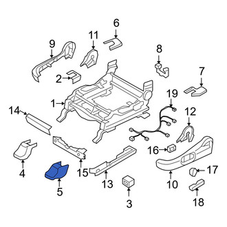 Mazda OE - Left Upper Outer Seat Track Cover