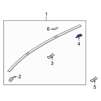 Mazda OE - Rear Left Roof Molding Cap