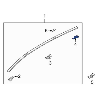 Mazda OE - Rear Right Roof Molding Cap