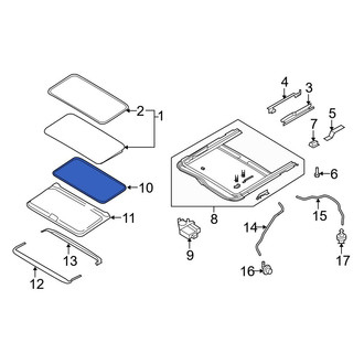 Mazda OE - Sunroof Opening Trim