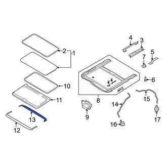 Mazda OE - Sunroof Drip Rail