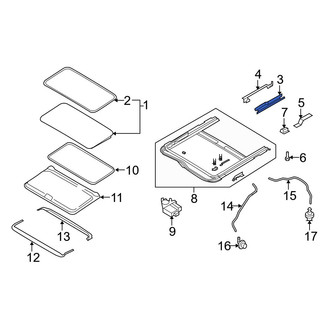 Mazda OE - Left Sunroof Guide Jaw