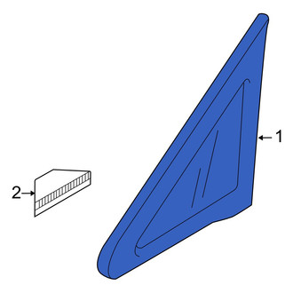 Mazda OE - Left Side Panel Glass