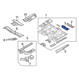 Mazda OE - Left Outer Floor Pan Reinforcement
