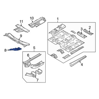 Mazda OE - Left Floor Side Rail Reinforcement