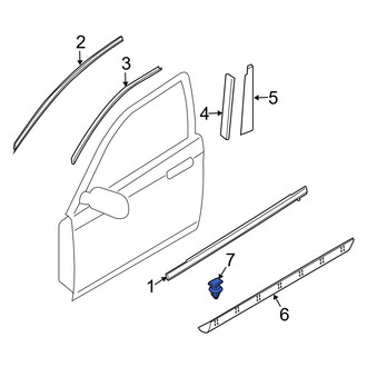 Mazda OE - Rear Door Molding Clip