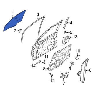 Mazda OE - Rear Left Door Glass