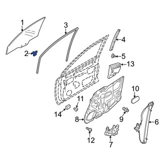 Mazda OE - Front Door Glass Attaching Clips