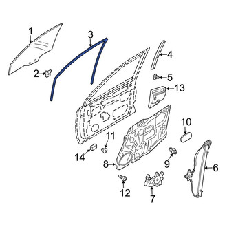 Mazda OE - Front Left Window Channel