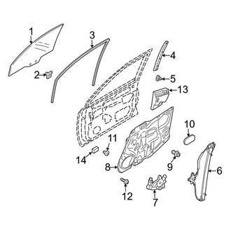 Mazda OE - Front Door - Glass & Hardware