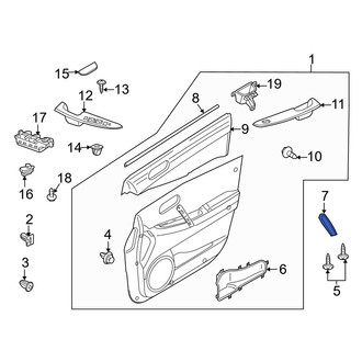 Mazda OE - Right Door Interior Trim Panel Cap