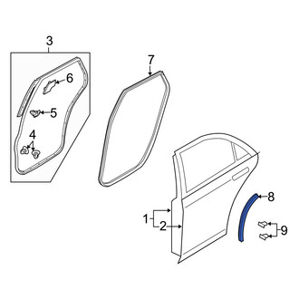 Mazda OE - Rear Left Door Seal