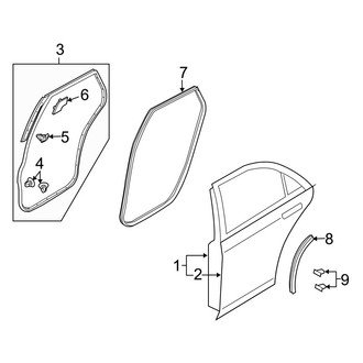 Mazda OE - Rear Door - Door & Components