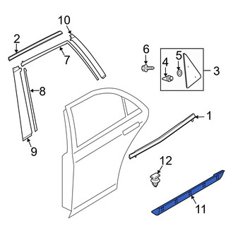 Mazda OE - Rear Left Door Molding