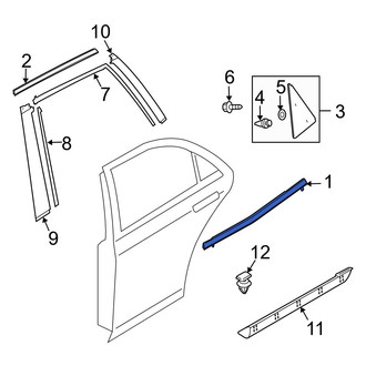 Mazda OE - Rear Left Lower Door Belt Molding
