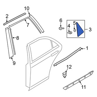 Mazda OE - Rear Left Door Reveal Molding