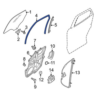 Mazda OE - Rear Left Window Channel