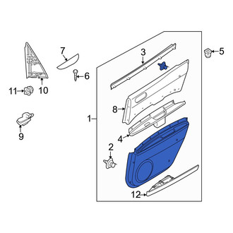 Mazda OE - Rear Right Inner Door Interior Trim Panel