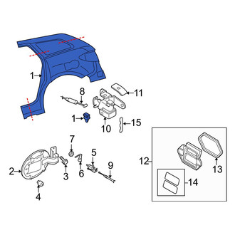 Mazda OE - Rear Left Outer Quarter Panel