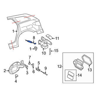 Mazda OE - Rear Fuel Filler Door Release Cable