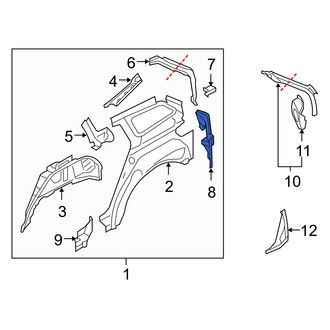Mazda OE - Rear Left Quarter Panel Extension
