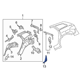 Mazda OE - Rear Left Rear Body Panel Extension