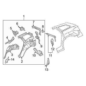Mazda OE - Quarter Panel - Inner Structure