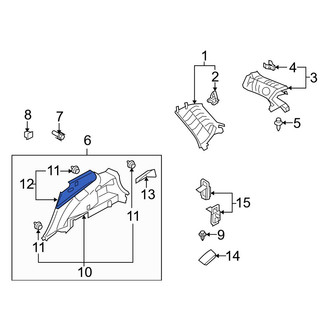 Mazda OE - Rear Left Upper Interior Quarter Panel Trim Panel