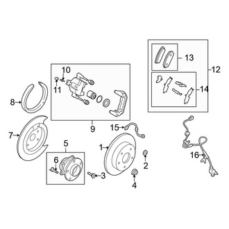 Mazda OE - Rear Suspension - Brake Components (AWD)