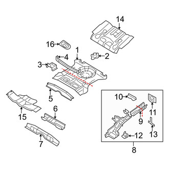 Mazda OE - Rear Body & Floor - Floor & Rails