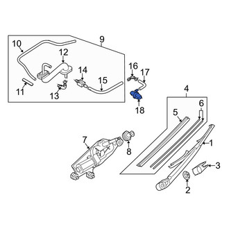 Mazda OE - Rear Back Glass Washer Nozzle