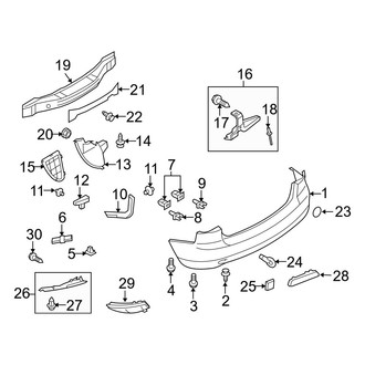 Mazda OE - Rear Bumper - Bumper & Components
