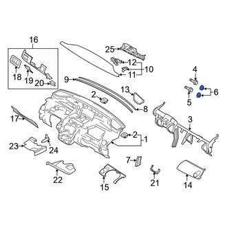 Mazda OE - Instrument Panel Reinforcement Cap