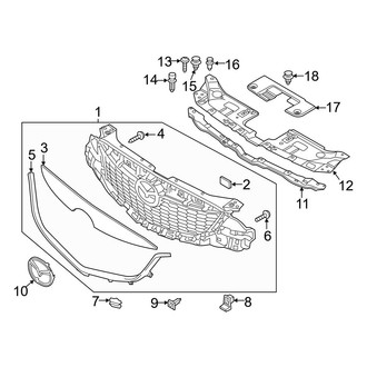 Mazda OE - Front Bumper & Grille - Grille & Components