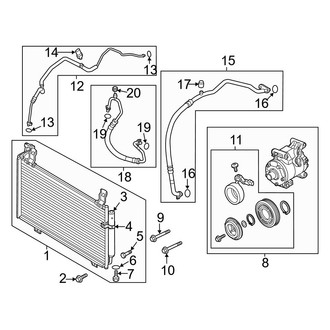 Mazda OE - Air Conditioner & Heater - Condenser, Compressor & Lines